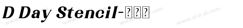 D Day Stencil字体转换